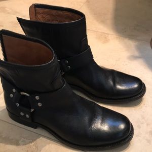 Frye black moto boots sz 6.5 women’s